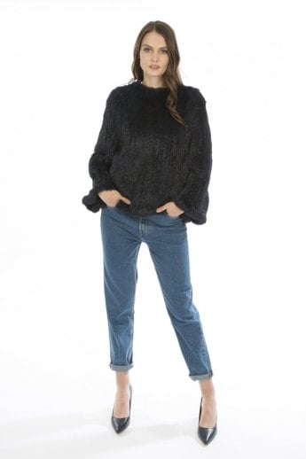Blue Jayley Luxury Coney Fur Lavish Jumper