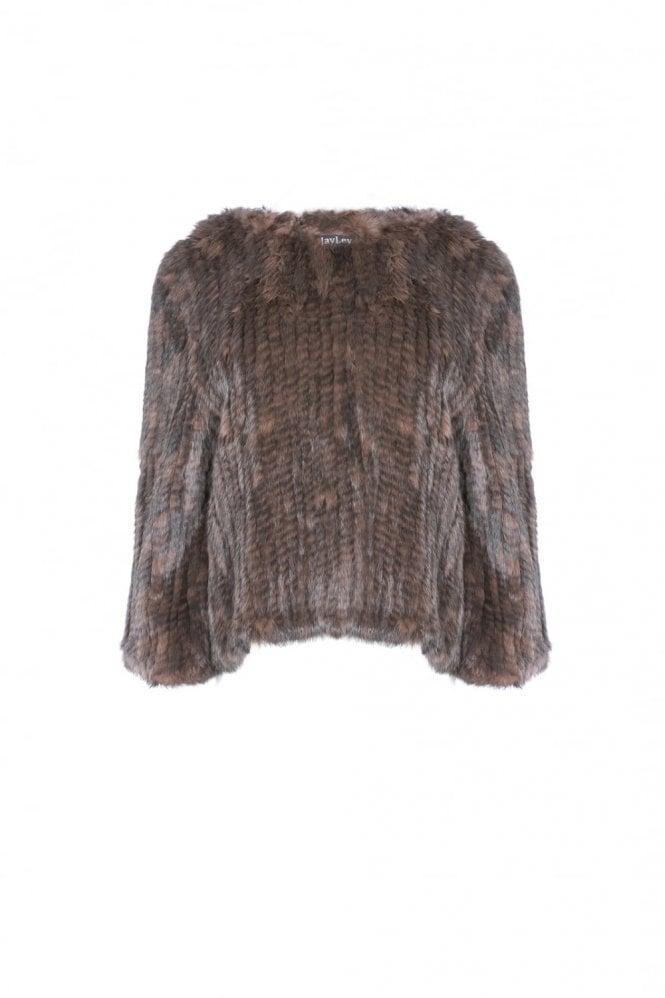 JAYLEY Chocolate  Luxury Coney Fur Lavish Jumper
