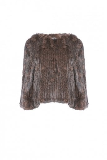 Chocolate Jayley Luxury Coney Fur Lavish Jumper