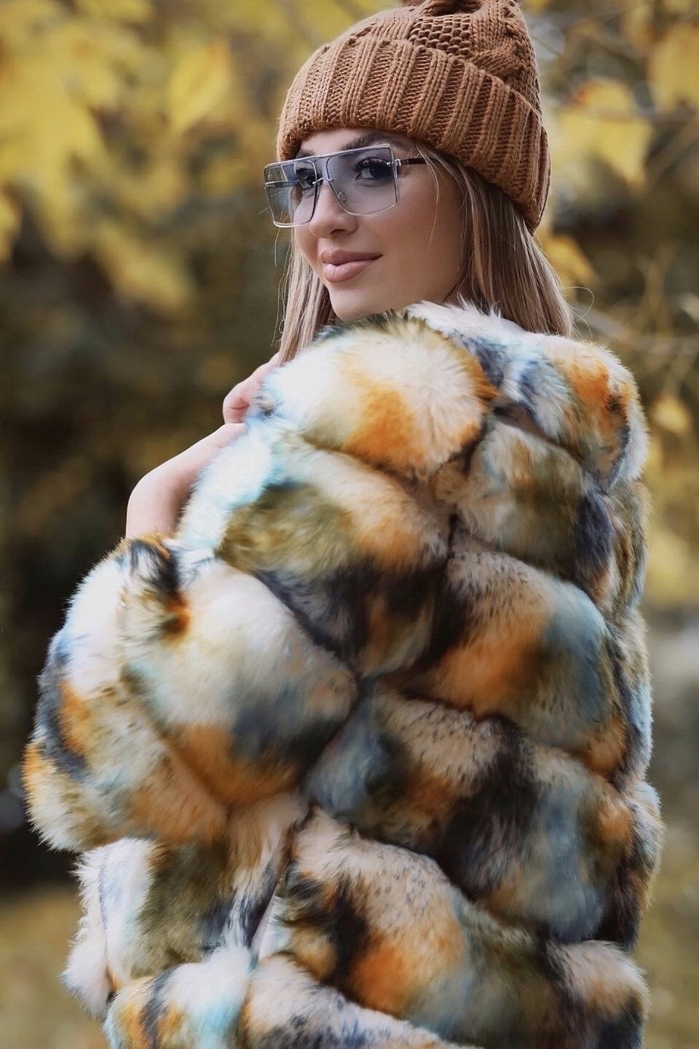 Multi Faux Fur Ella Coat