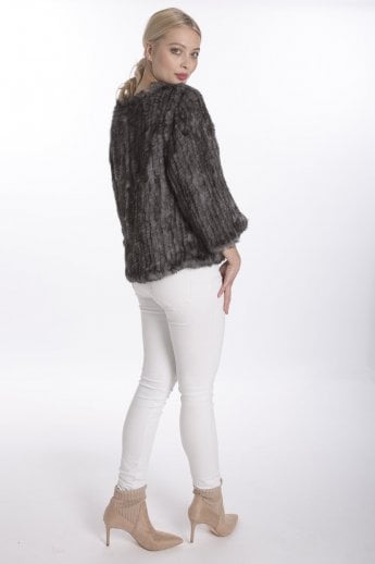 Grey Jayley Luxury Coney Fur Lavish Jumper