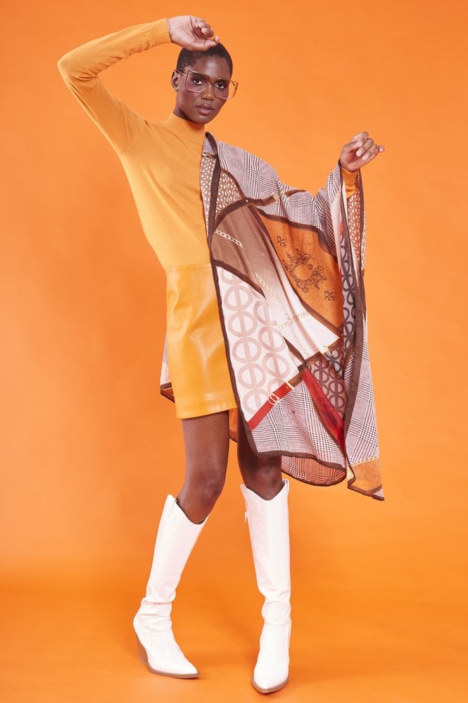 JAYLEY Abstract Cashmere Blend Wrap