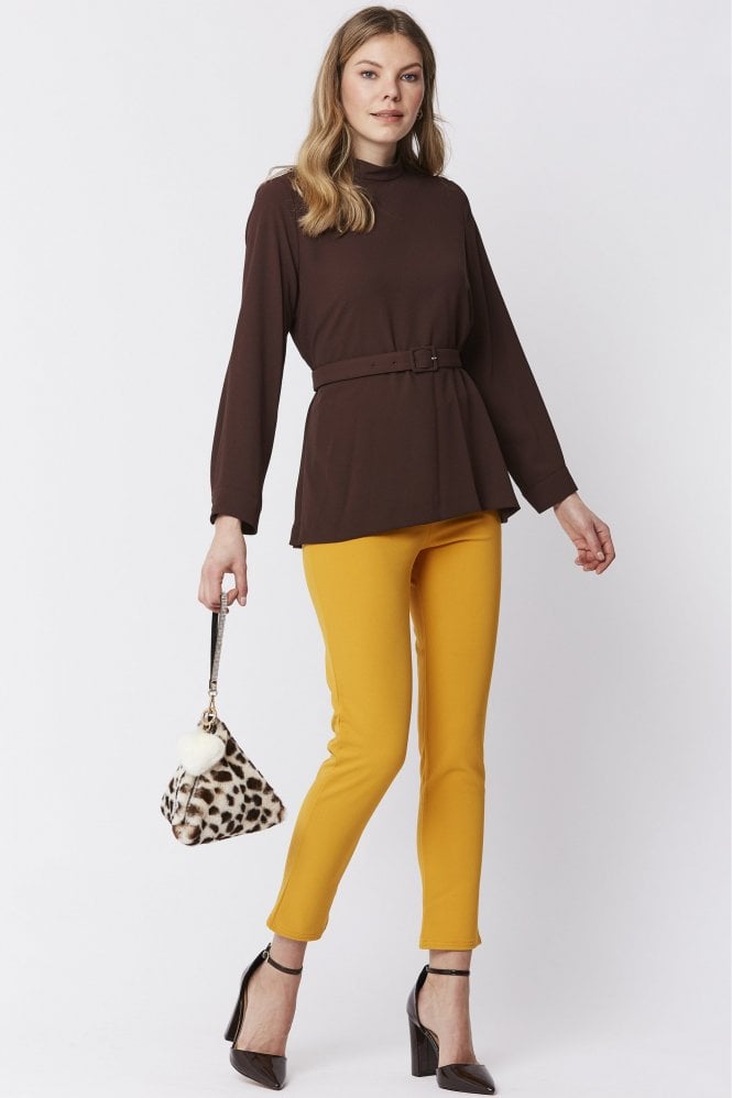 JAYLEY Animal Print Pyramid Faux Fur Bag