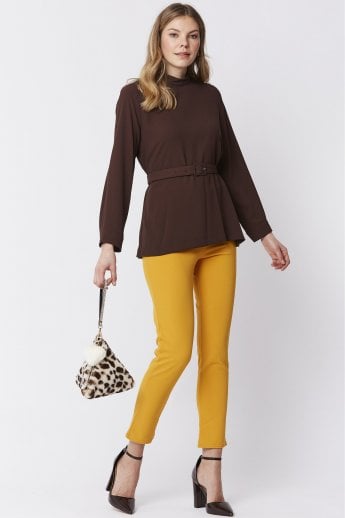 Animal Print Pyramid Faux Fur Bag