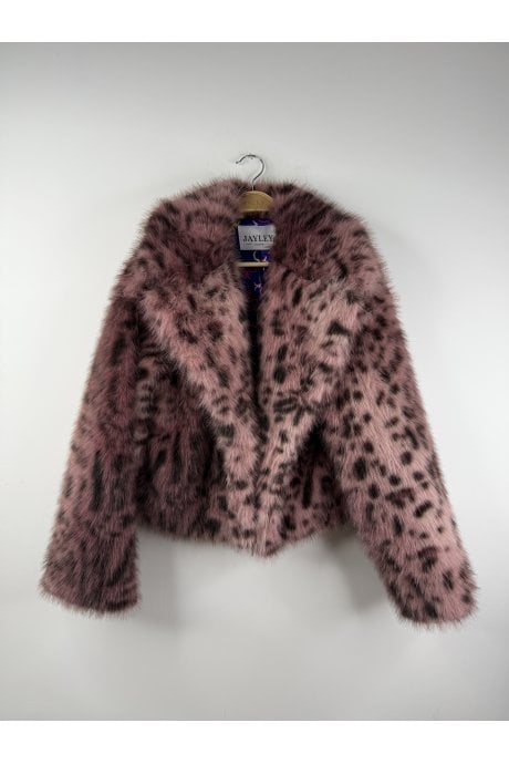 Bamboo Blend Animal Print Cropped Jacket