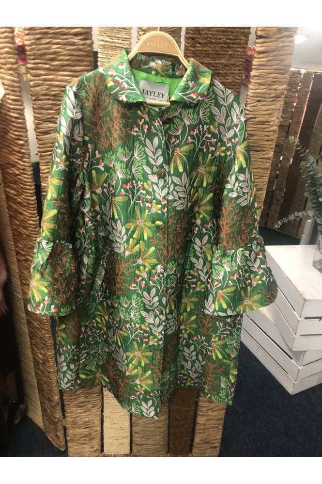 JAYLEY Bamboo Blend Embroidery Trench Coat