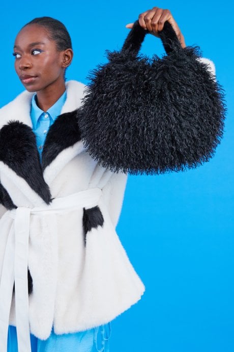 Bamboo Eco Faux Fur Bag