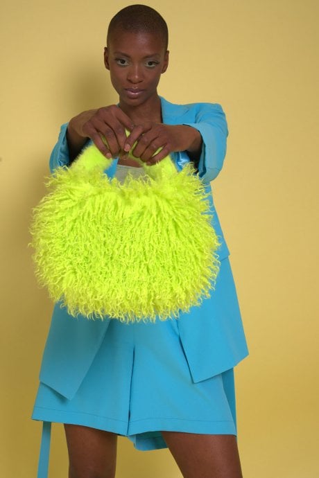 Bamboo Eco Faux Fur Bag