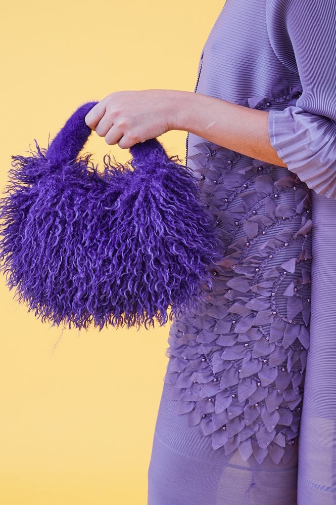 JAYLEY Bamboo Eco Faux Fur Bag