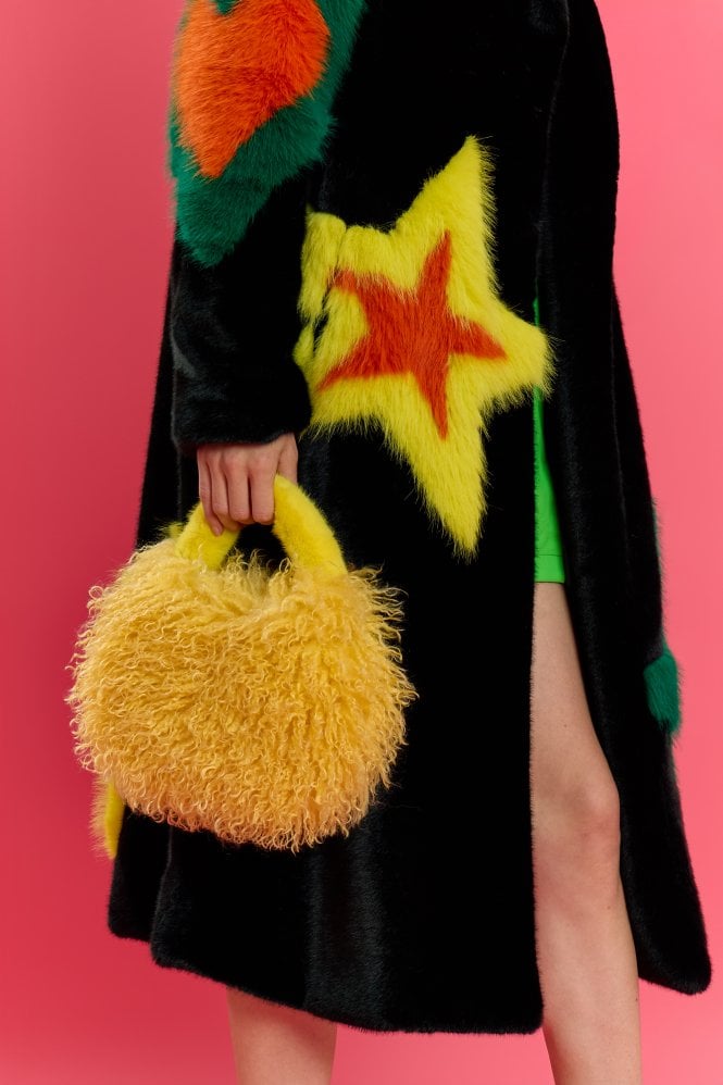 JAYLEY Bamboo Eco Faux Fur Bag