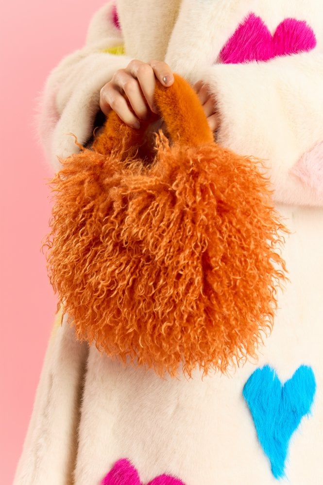 JAYLEY Bamboo Eco Faux Fur Bag