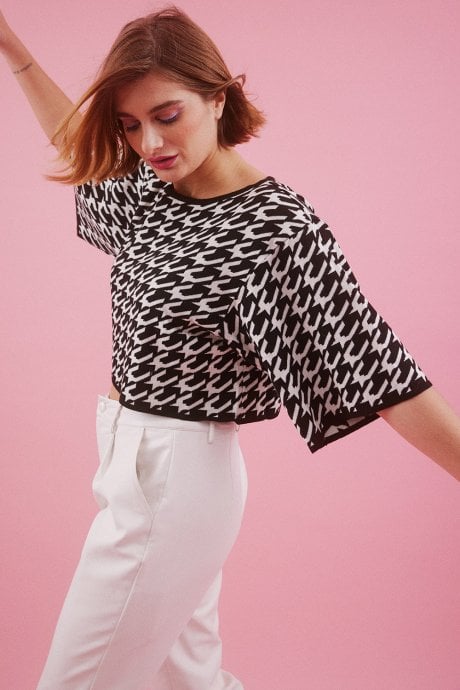 Black Cashmere and Silk Top