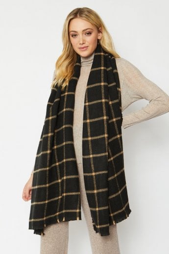 Black Cashmere Blend Wrap
