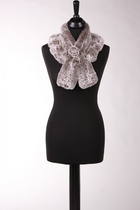 Black Coney Fur Loop Scarf
