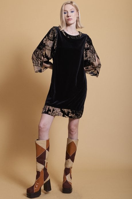 Black Devore Dress