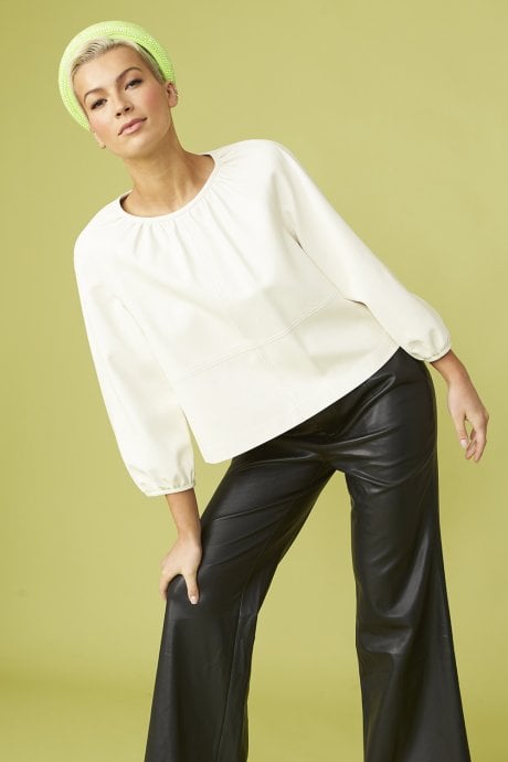 Black Eco Leather Trousers
