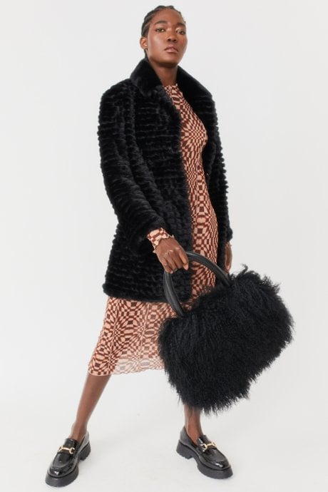Black Faux Fur Jacket