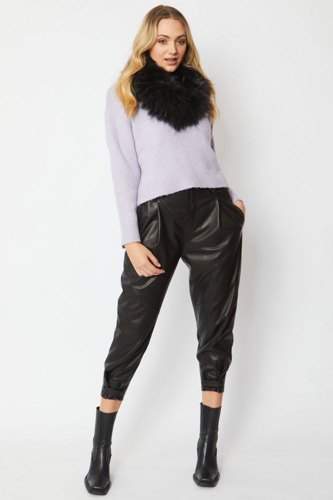 JAYLEY Black Fine Fox Fur Snood