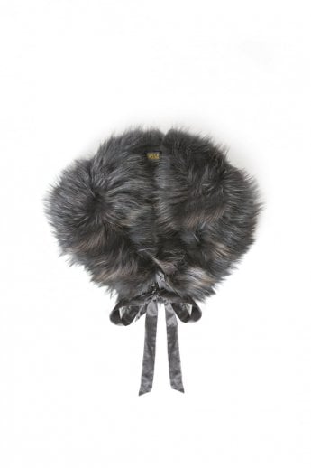 Black Fox Fur Collar