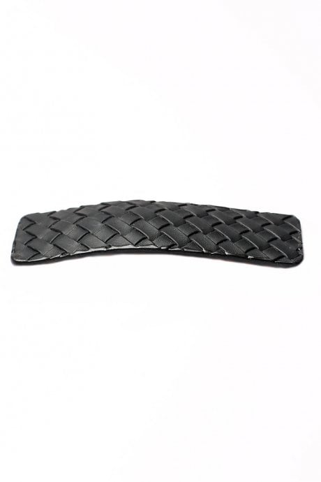 Black Handmade Leather Hair Clip