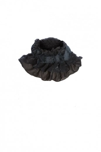 Black Silk Chiffon Neck Scarf