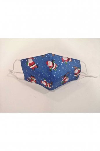 Blue Christmas Reusable Cotton Face Masks