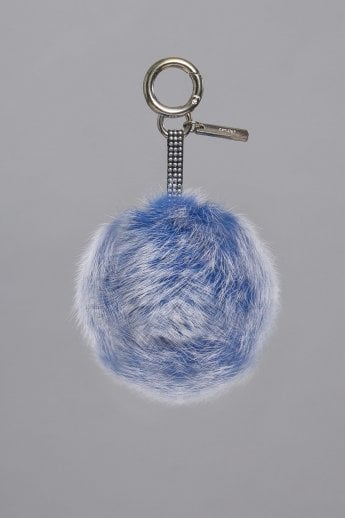 Blue Coney Fur Pom Bag Charms