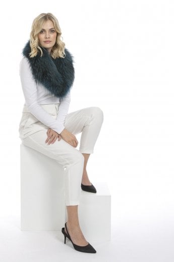 Blue Fur Collar
