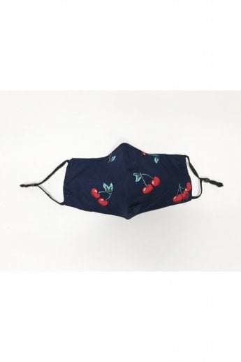 Blue Reusable Cotton Fashion Face Mask with Filter Pocket