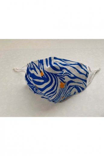 Blue Reusable Fashion Face Mask with Filter Pocket