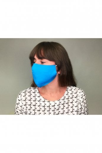 Blue Unisex Fashion Face Mask with Filter Pocket