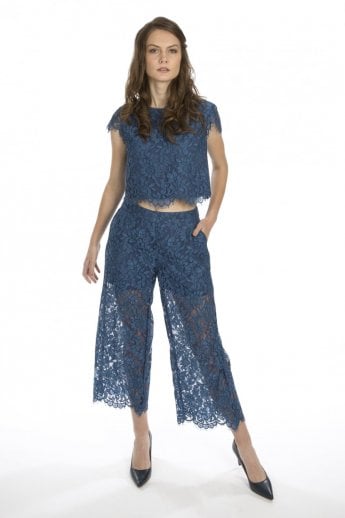 Blue Vintage Lace Top