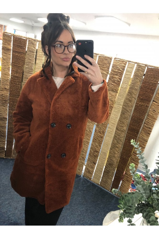 JAYLEY Brown Double Breasted Jacket 