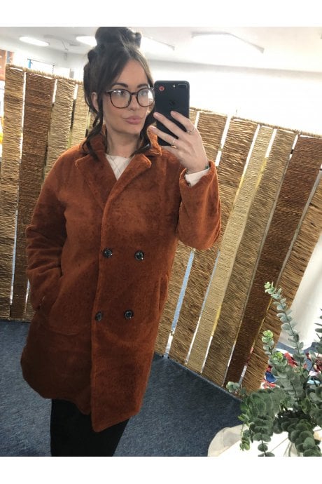 Brown Double Breasted Jacket 