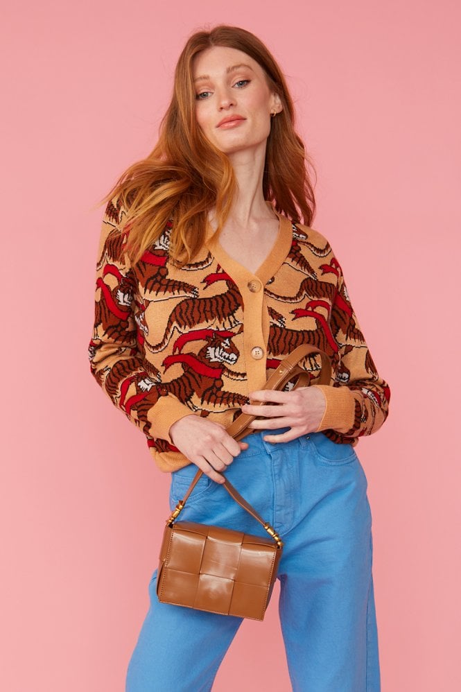 JAYLEY Brown Grape Skin Vegan Leather Bag