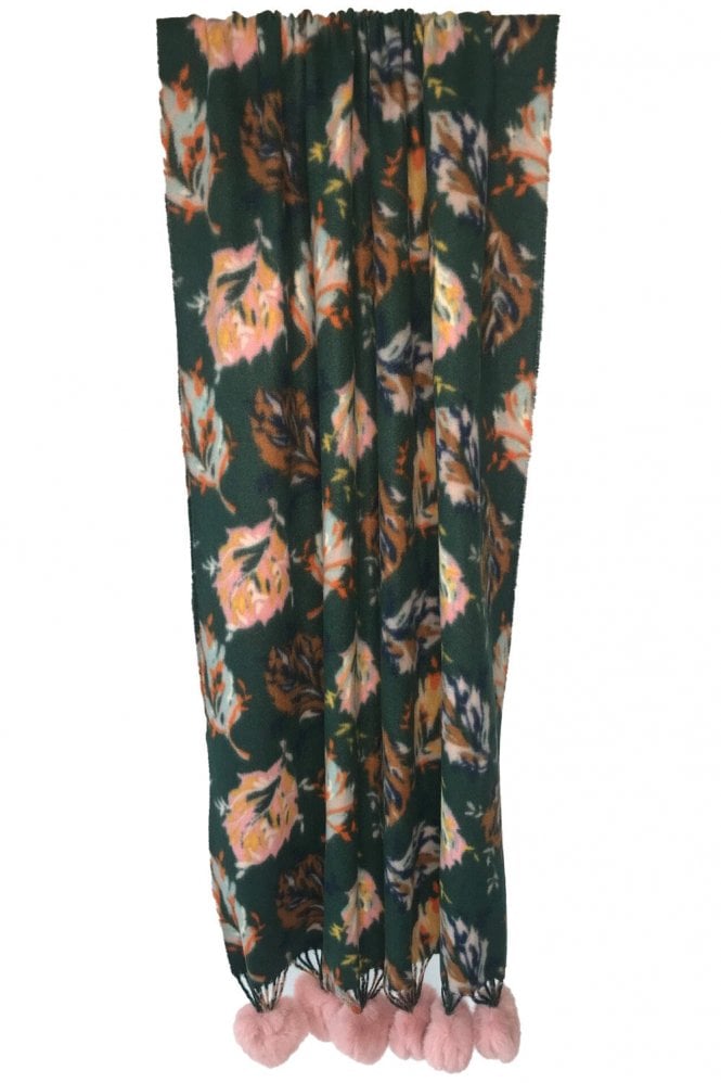 JAYLEY Cashmere Blend Pom Pom Wrap