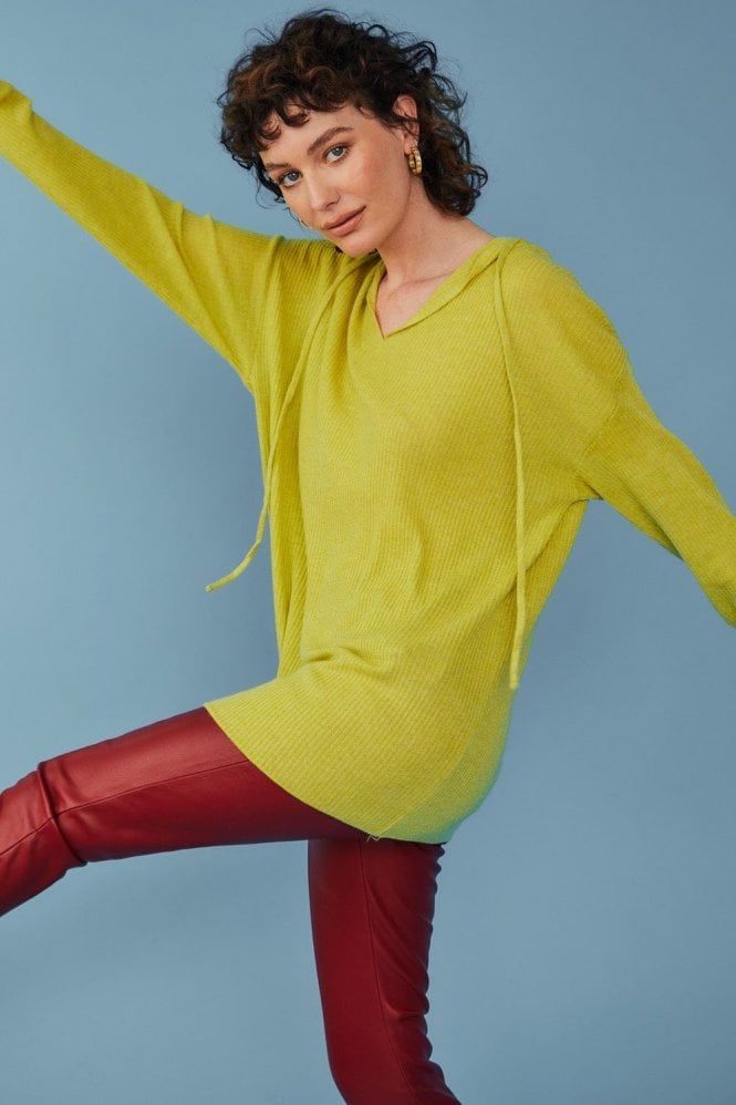 JAYLEY Cashmere Blend Ribbed Hoodie