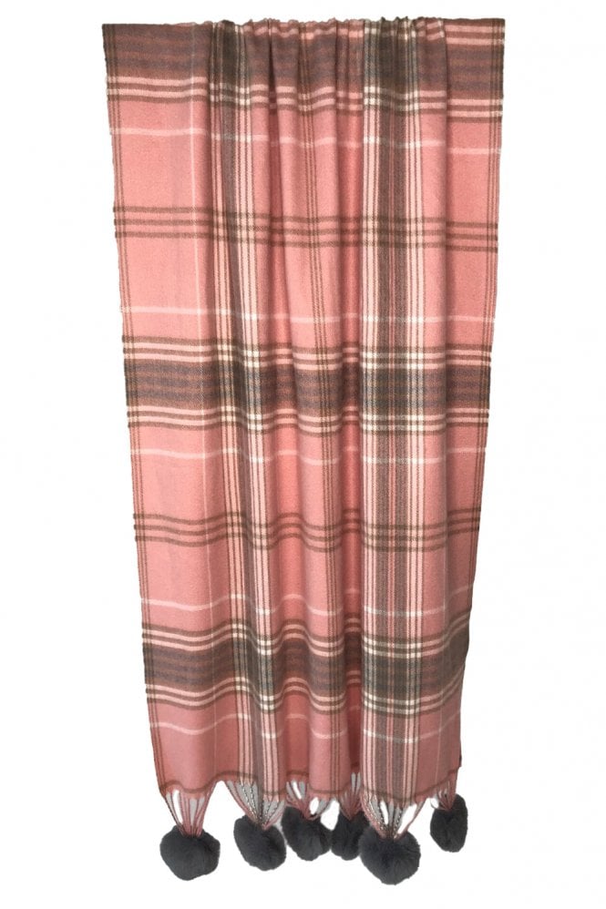 JAYLEY Cashmere Wrap With Pom Poms