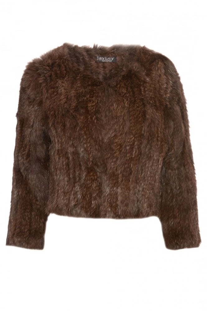 JAYLEY Chocolate Coney Fur Jacket