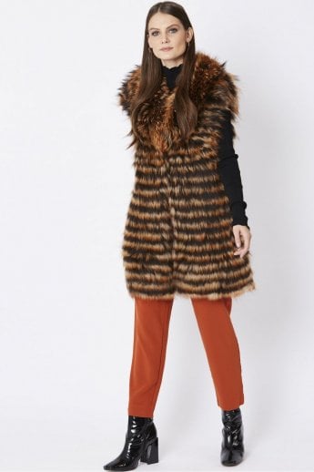 Chocolate Fox Fur Gilet