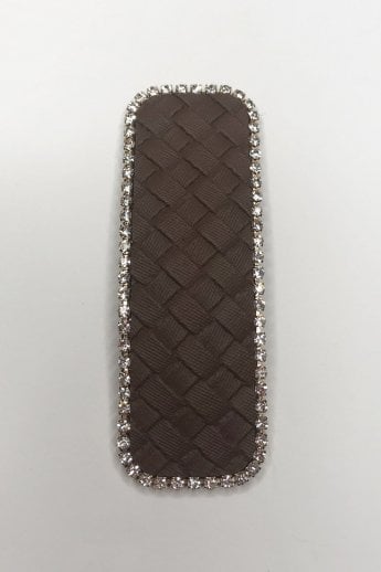 Chocolate Handmade Leather Hair Clip
