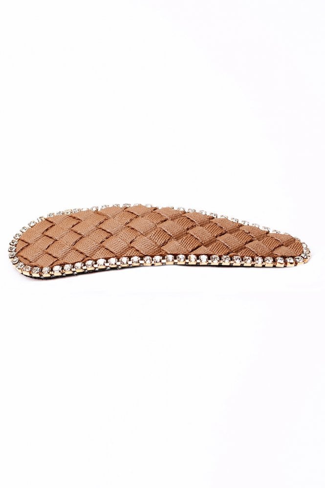 JAYLEY Chocolate Handmade Leather Hair Clip