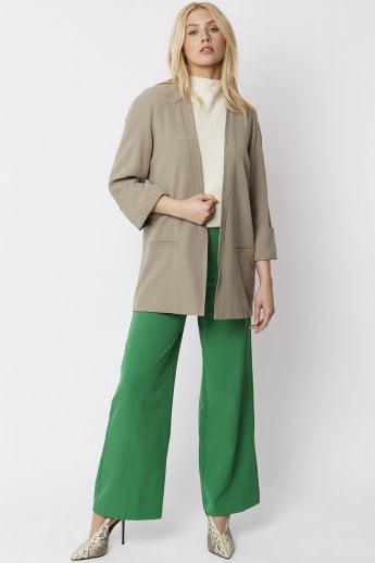 Chocolate Tailored Kimono Jacket