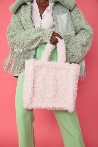 Cream Borg Tote Bag