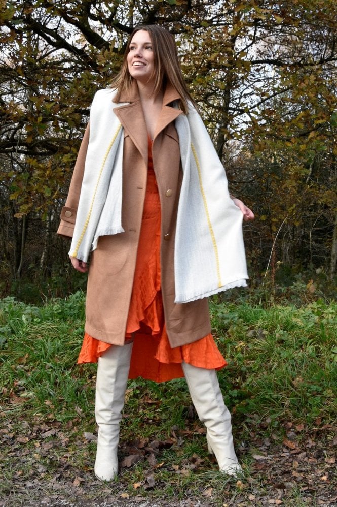 JAYLEY Cream Cashmere Blend Wrap