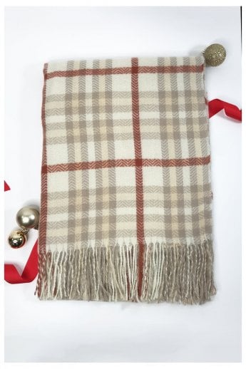 Cream Cashmere Blend Wrap