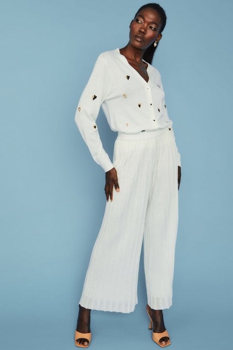 Cream Cashmere Trousers