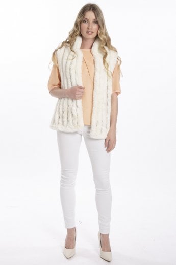 Cream Faux Fur Gilet | Waistcoat