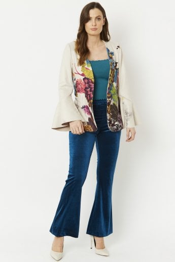 Cream Faux Suede Kate Jacket