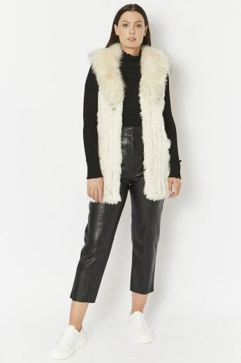 Cream Fox and Coney Fur Gilet